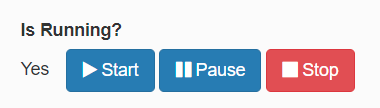 start/pause/stop buttons