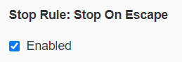 stop on escape rule