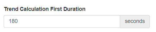trend calculation first duration