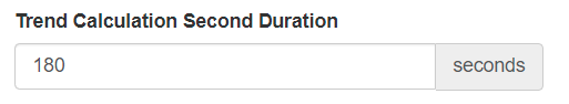 trend calculation second duration