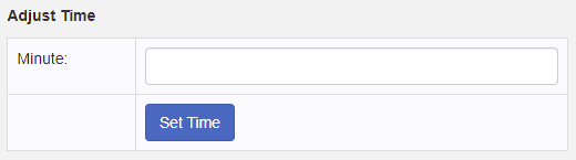 admin panel adjust match time